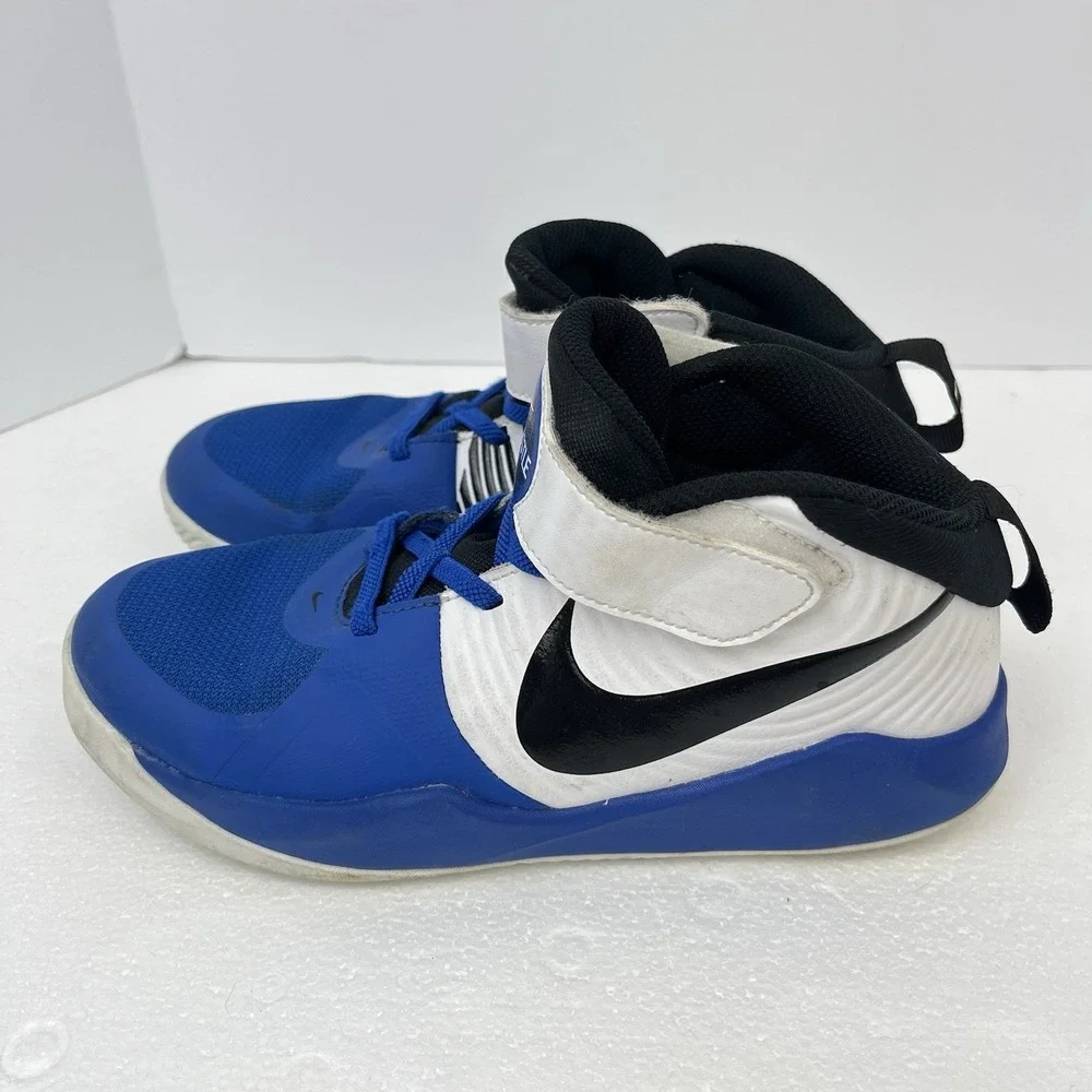 Nike Team Hustle D9 Kid Child Shoes Sneakers Size 3Y Youth Blue White AQ4225-405